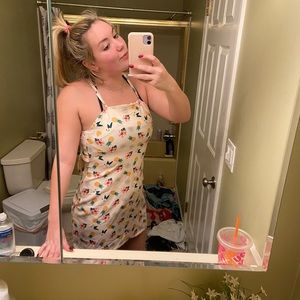 zaful patterned tie back dress